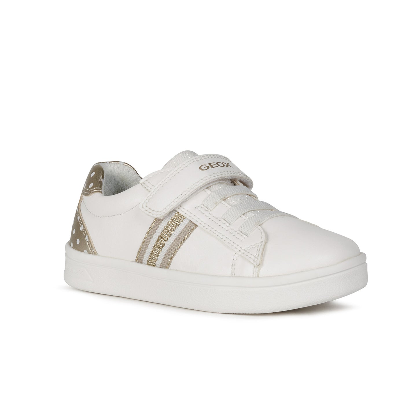 DJ Rock Girl's Sneaker in White/Gold