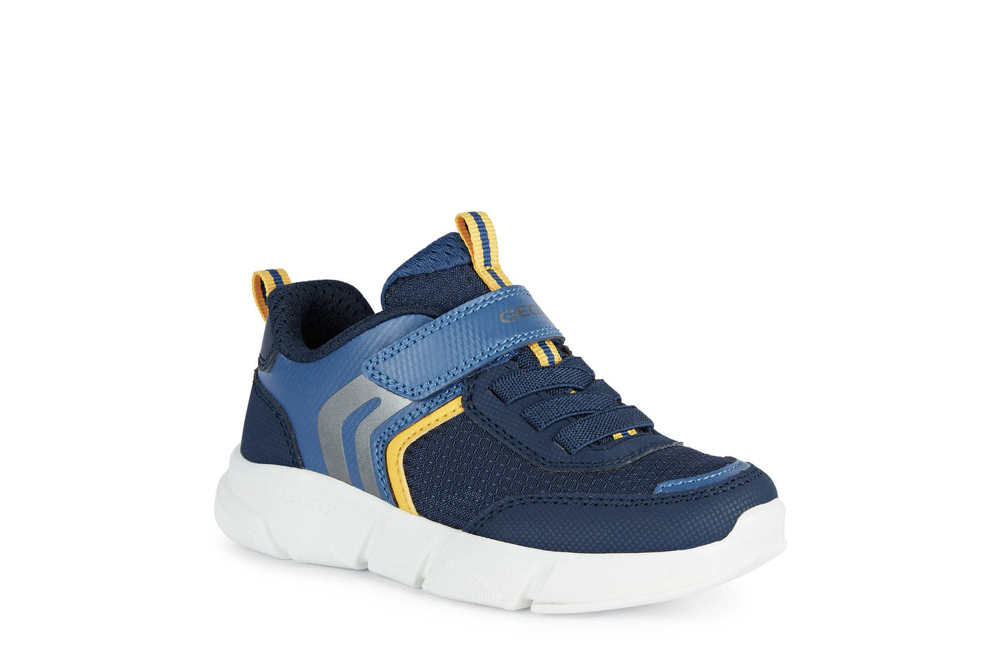 Aril Boy's Trainer in Navy/Yellow