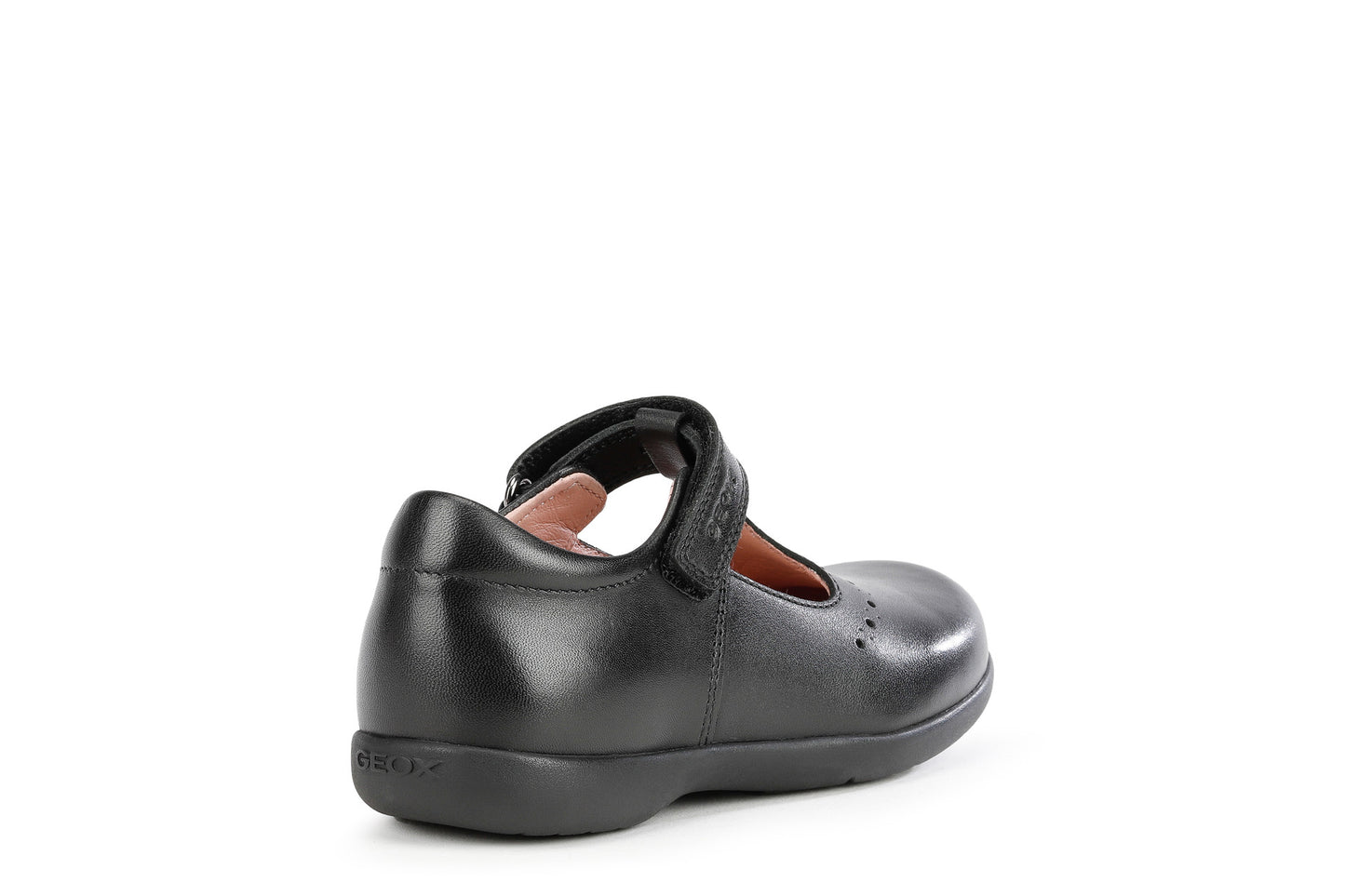 Naimara Black Leather T-Bar Girl's School Shoe