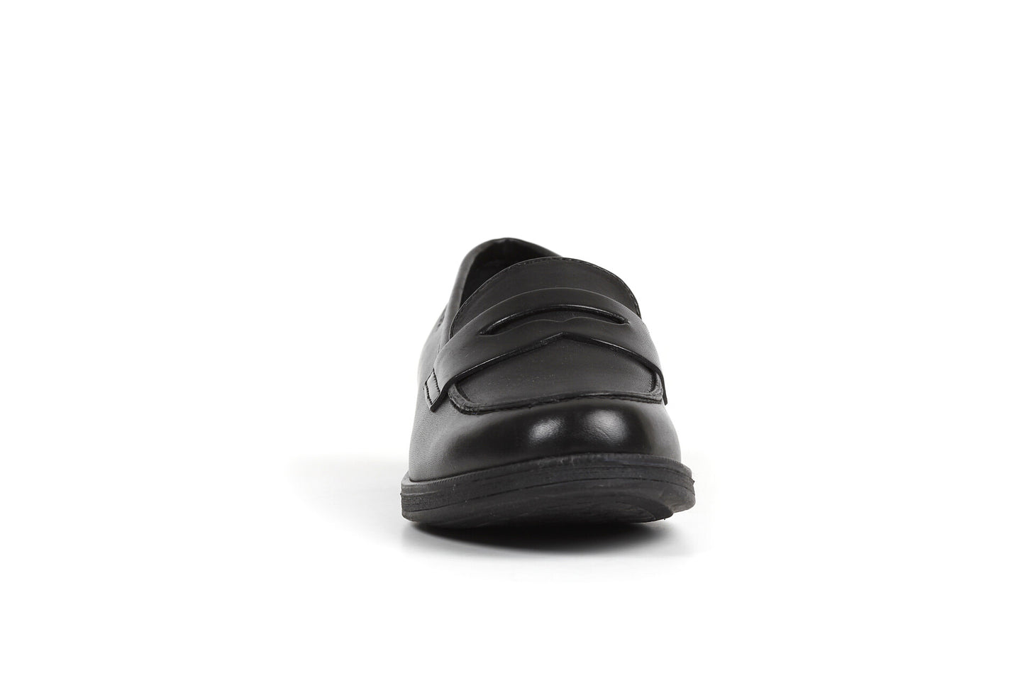 Agata Loafer Black Leather Girls School Shoe
