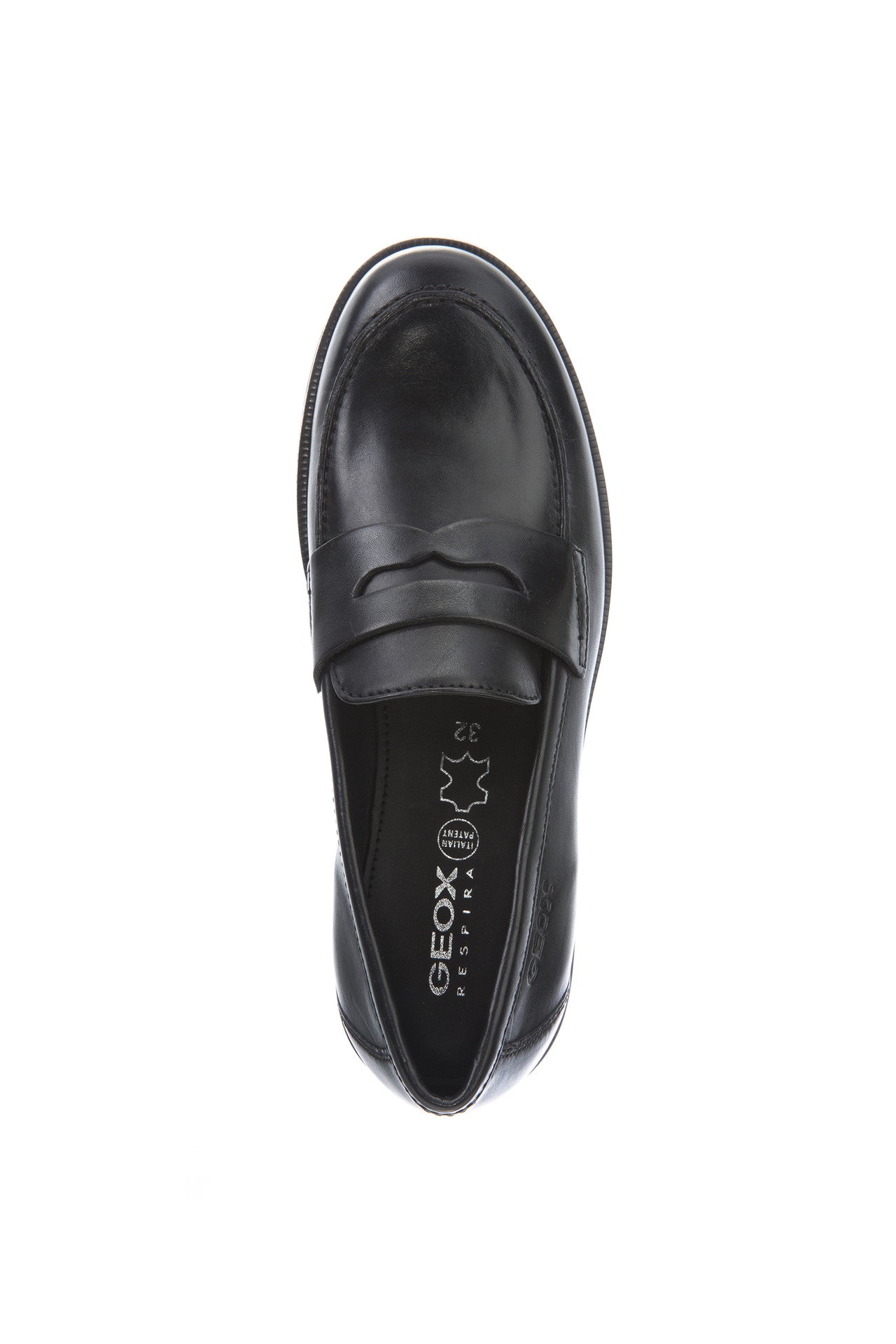 Agata Loafer Black Leather Girls School Shoe
