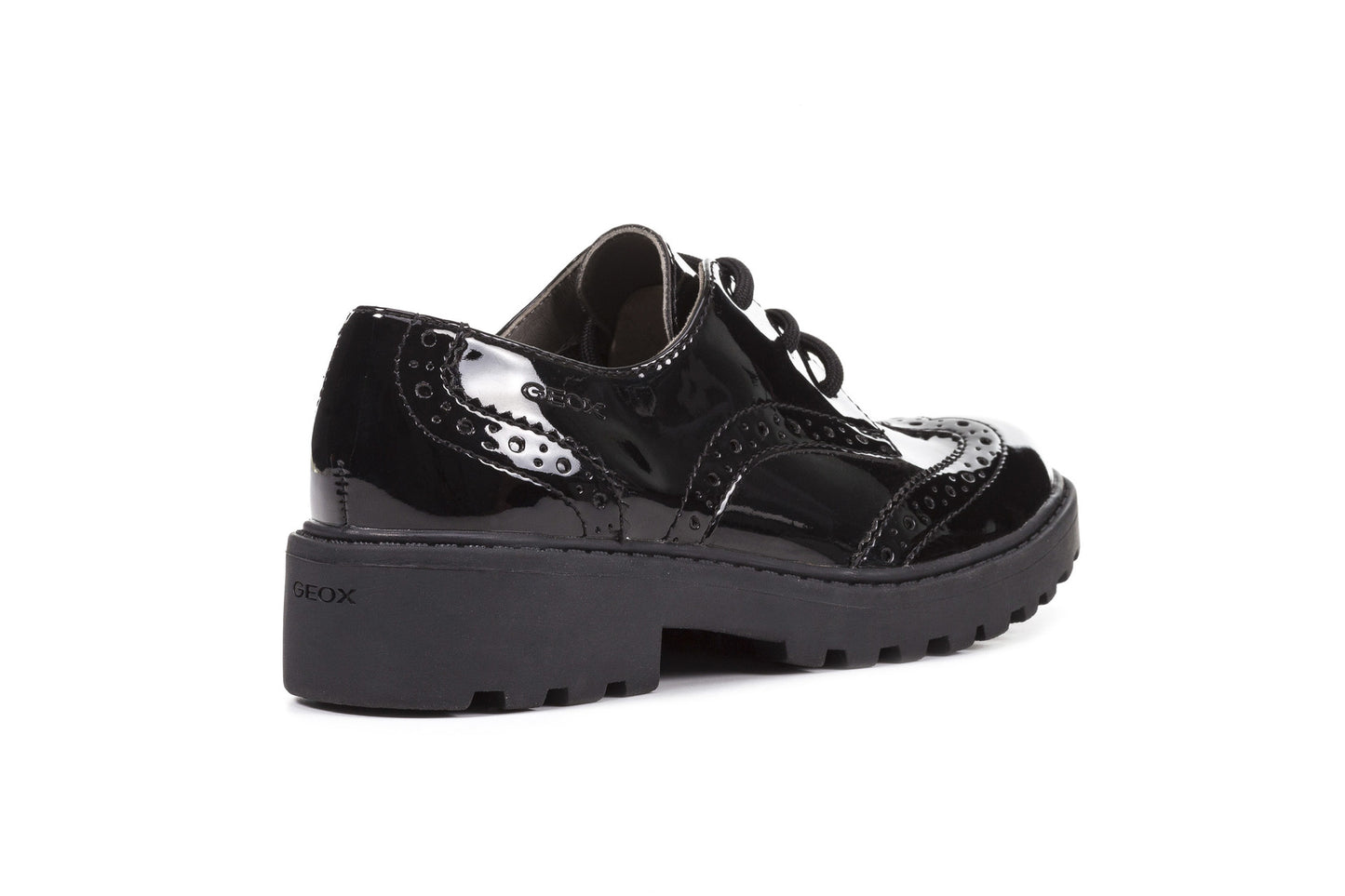 Casey Lace-Up Brogue Patent Girl's School Shoe