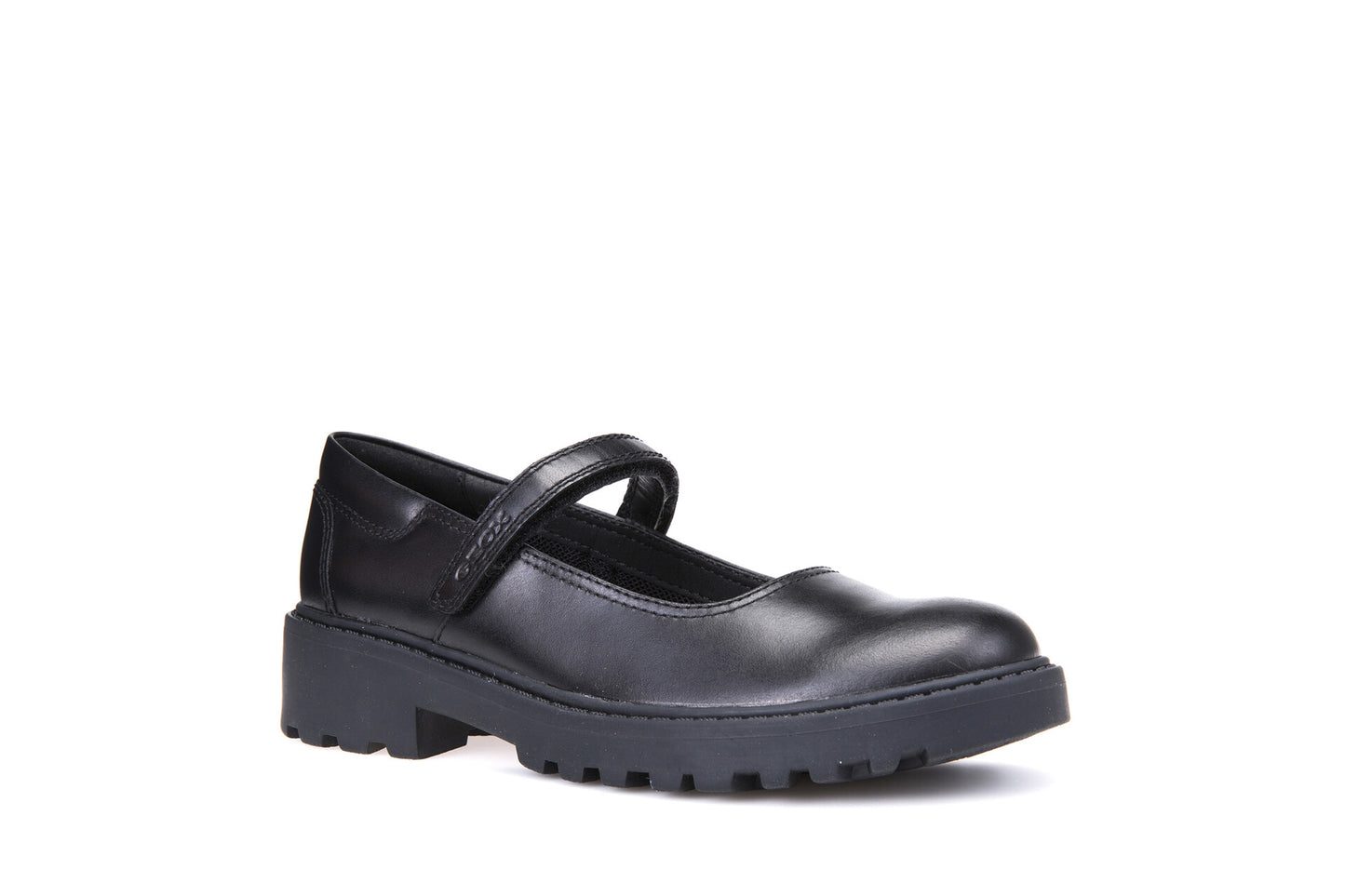 Casey Mary Jane Black Leather Girl's School Shoe