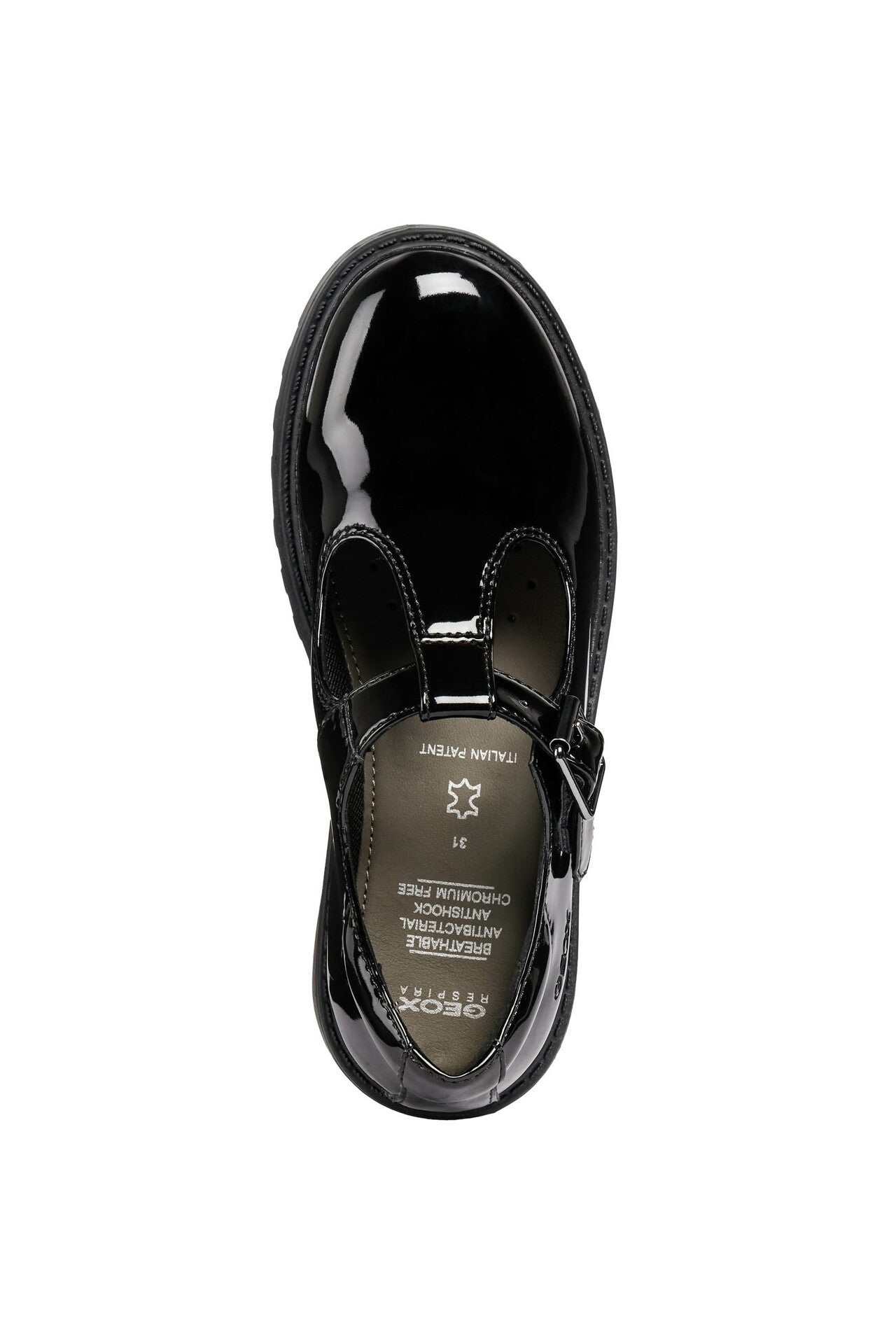 Casey T-Bar Patent Girl's School Shoe