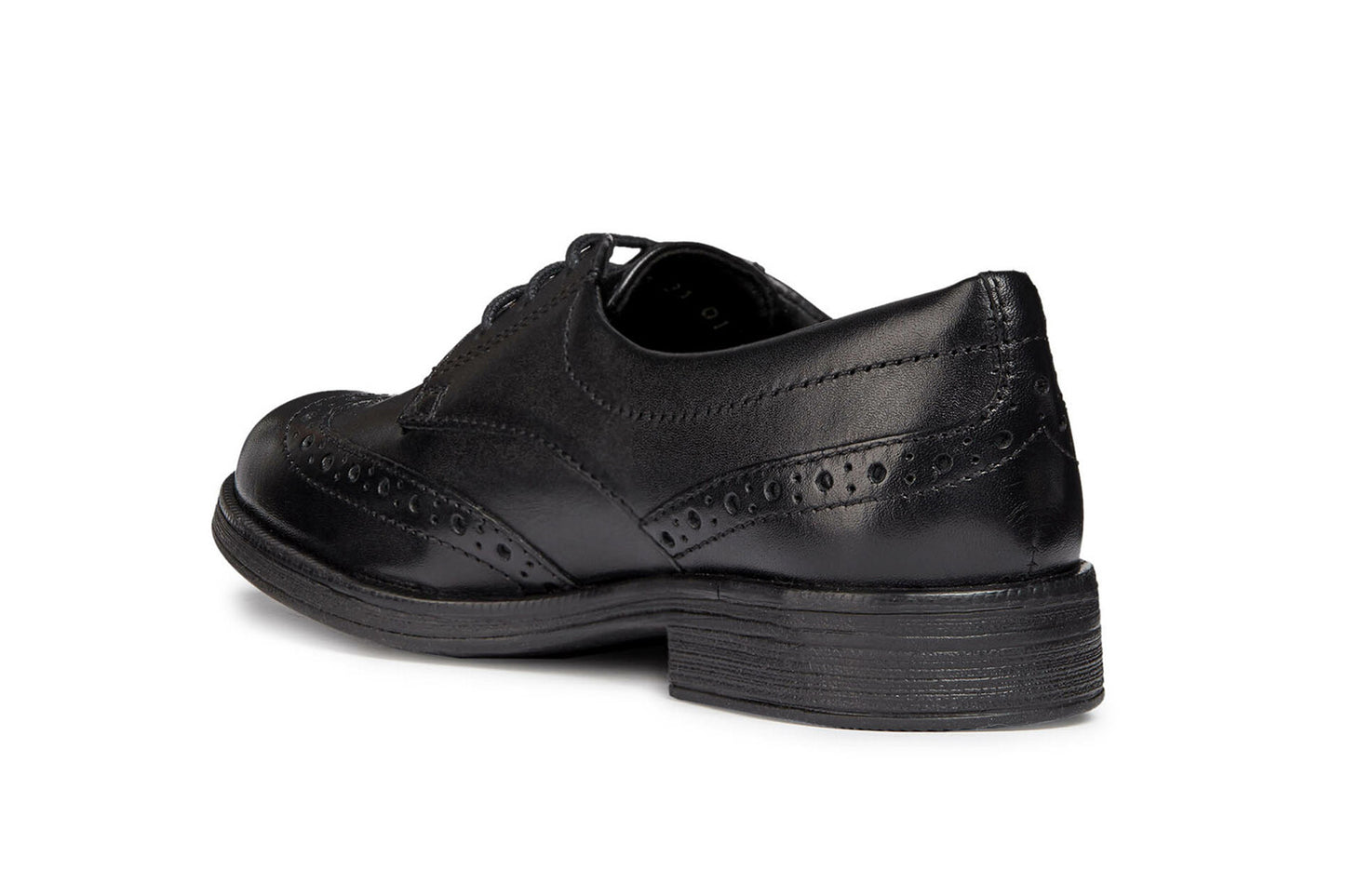 Agata Lace Up Black Leather Girls School Shoe
