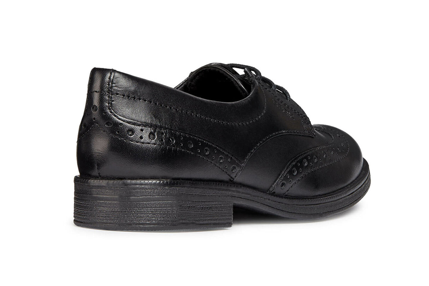 Agata Lace Up Black Leather Girls School Shoe