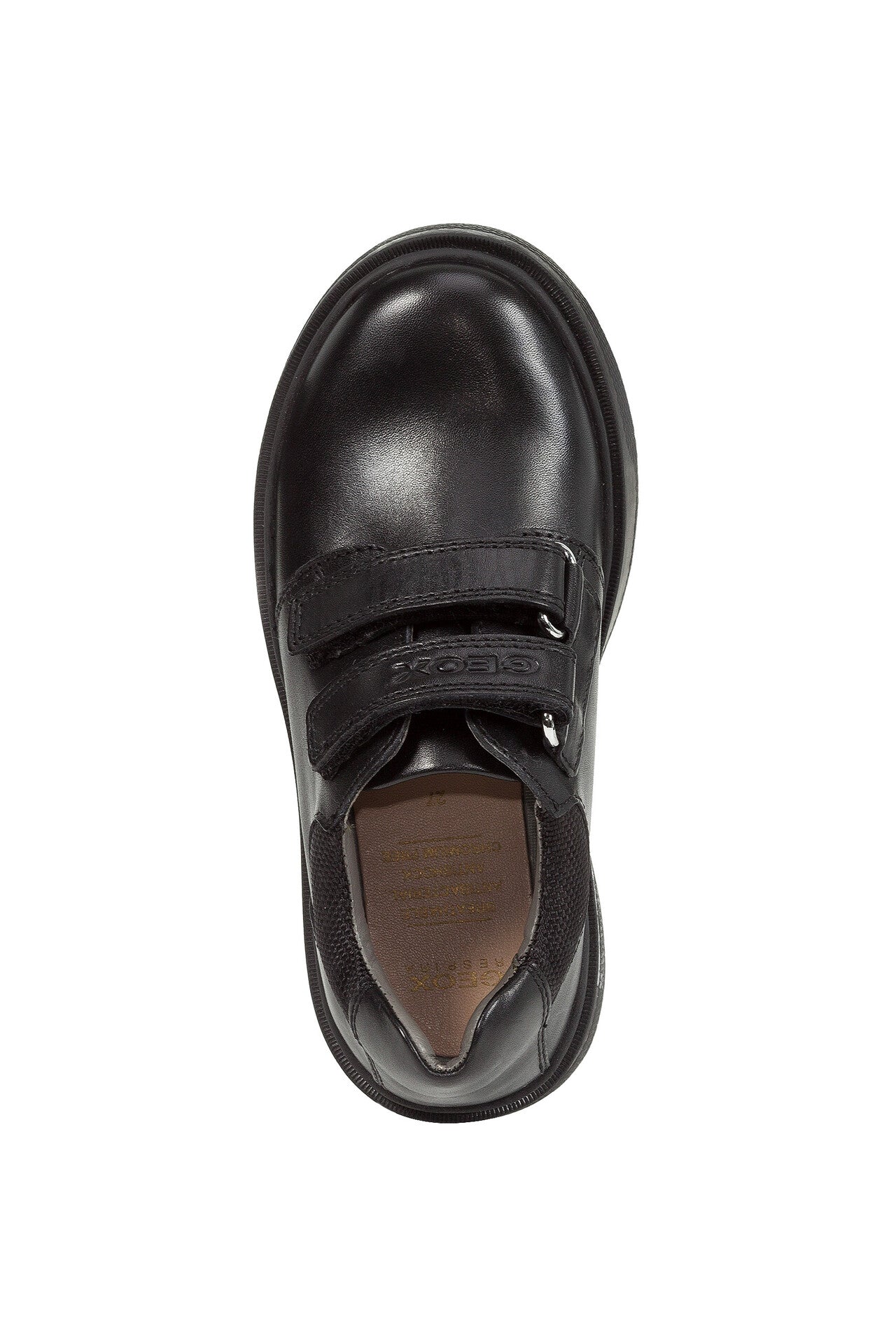 Riddock B H Black Leather Boys School Shoe