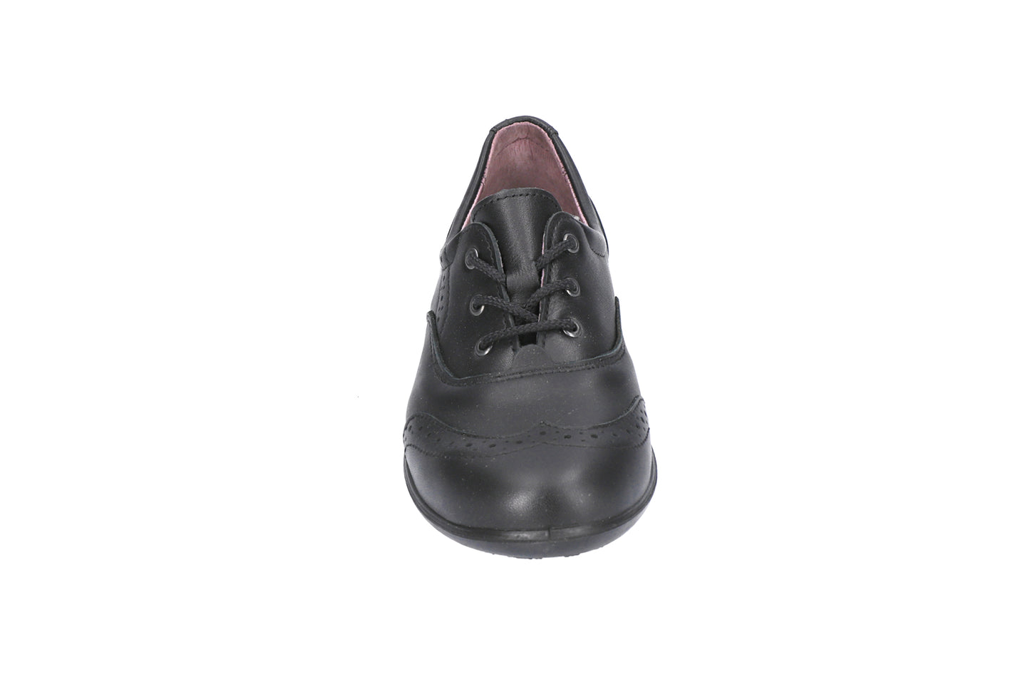 Kate Black Leather Lace-up Girls School Shoe