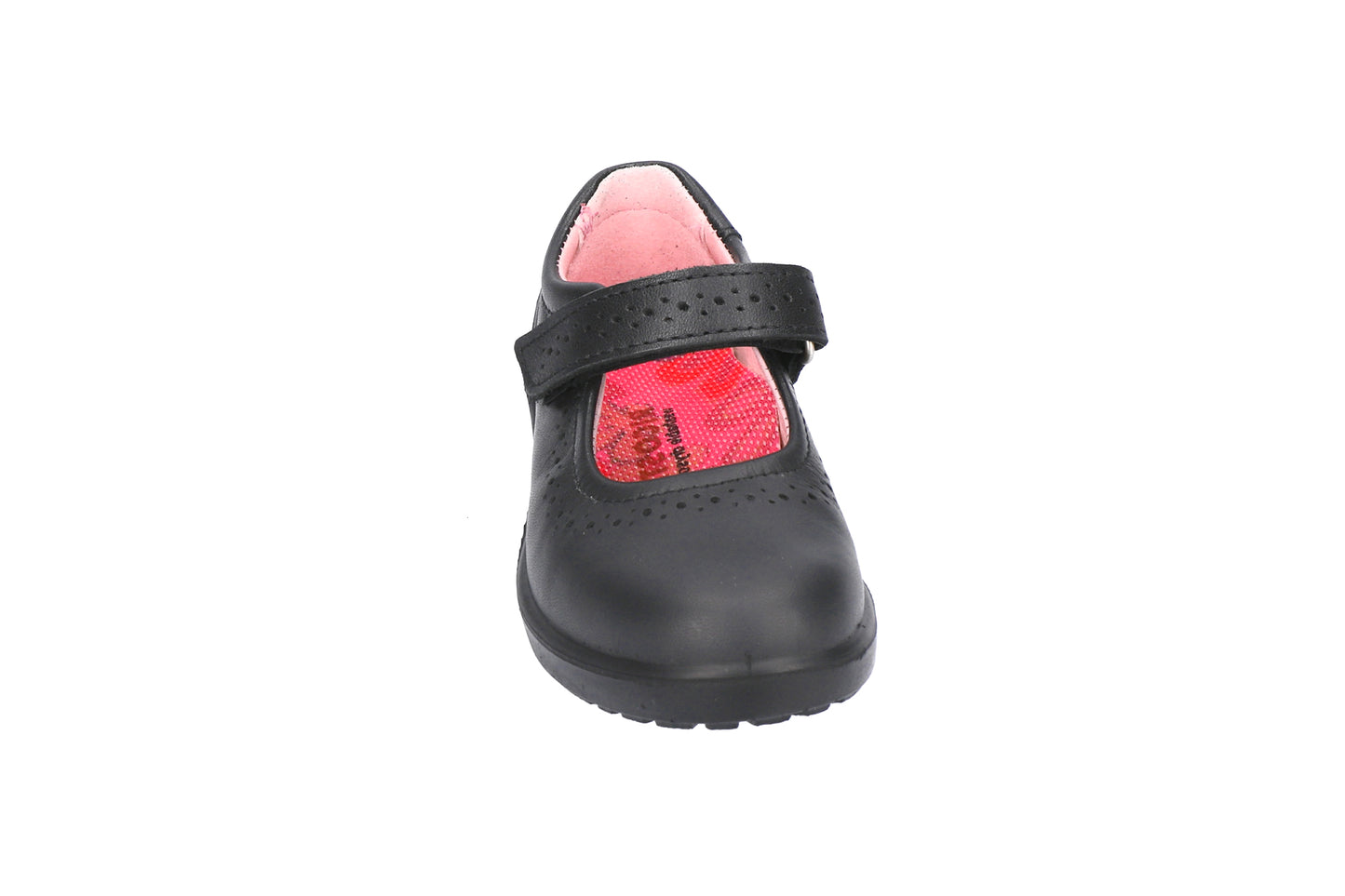 Lillia Black Leather Girls School Shoe