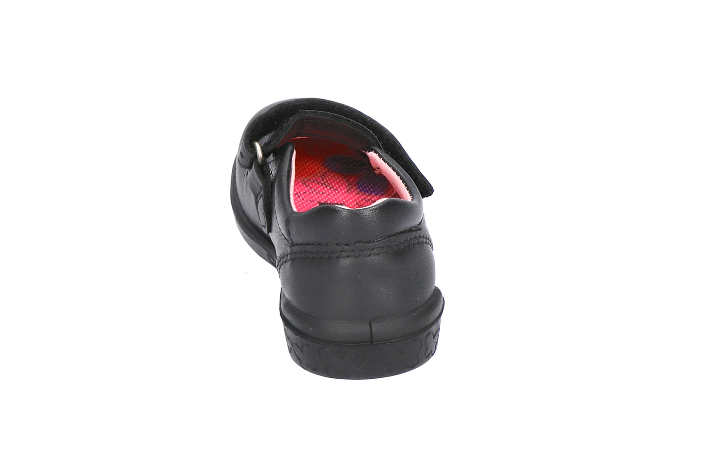 Lillia Black Leather Girls School Shoe