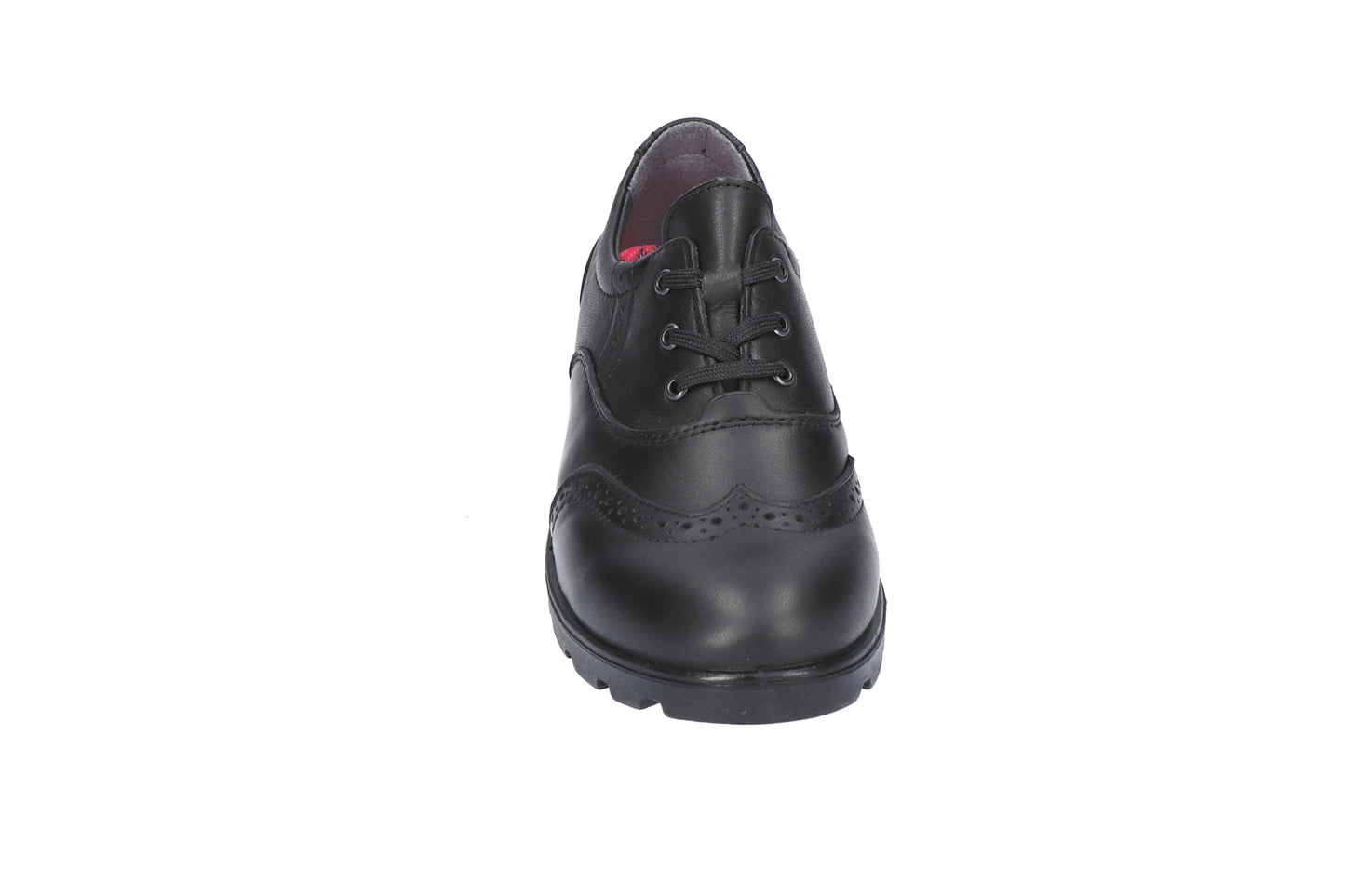 Lucy Black Leather Lace-up Girls School Shoe.
