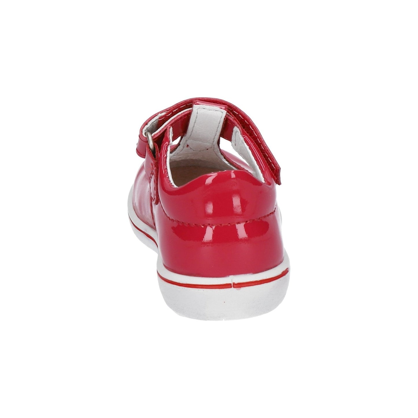 Winona Girl's T-Bar Shoe in Cherry Red Patent