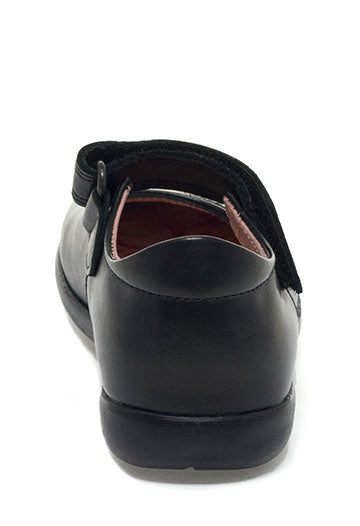 Bonnie Black Leather Mary-Jane Girls School Shoe