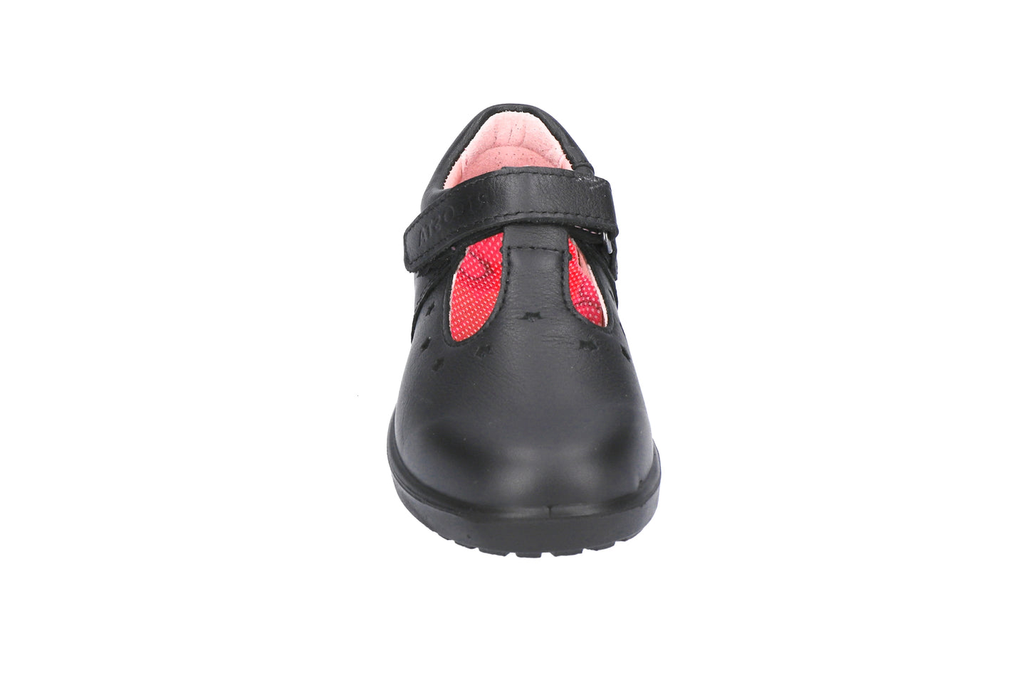 Scarlett Black Leather T-bar Girls School Shoe