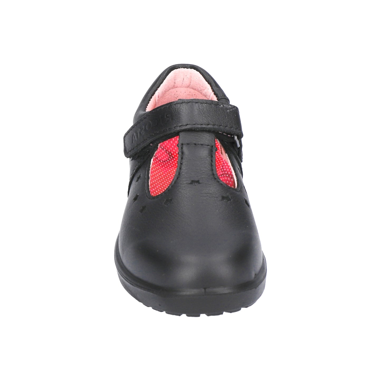 Scarlett Black Leather T-bar Girls School Shoe
