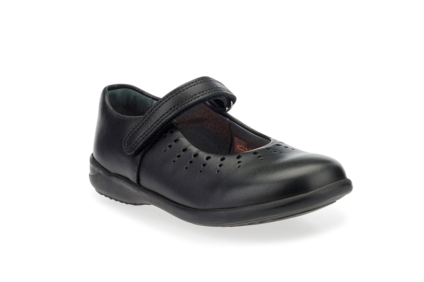 Mary Jane Black Leather Girls School Shoe
