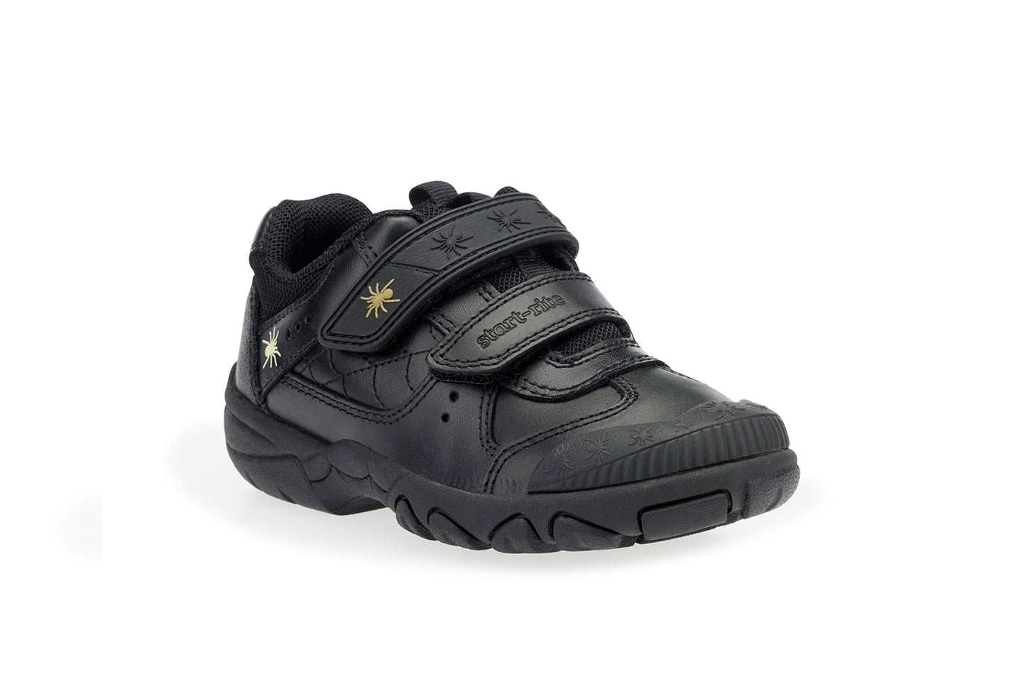 Tarantula Black Leather Boys School Shoe