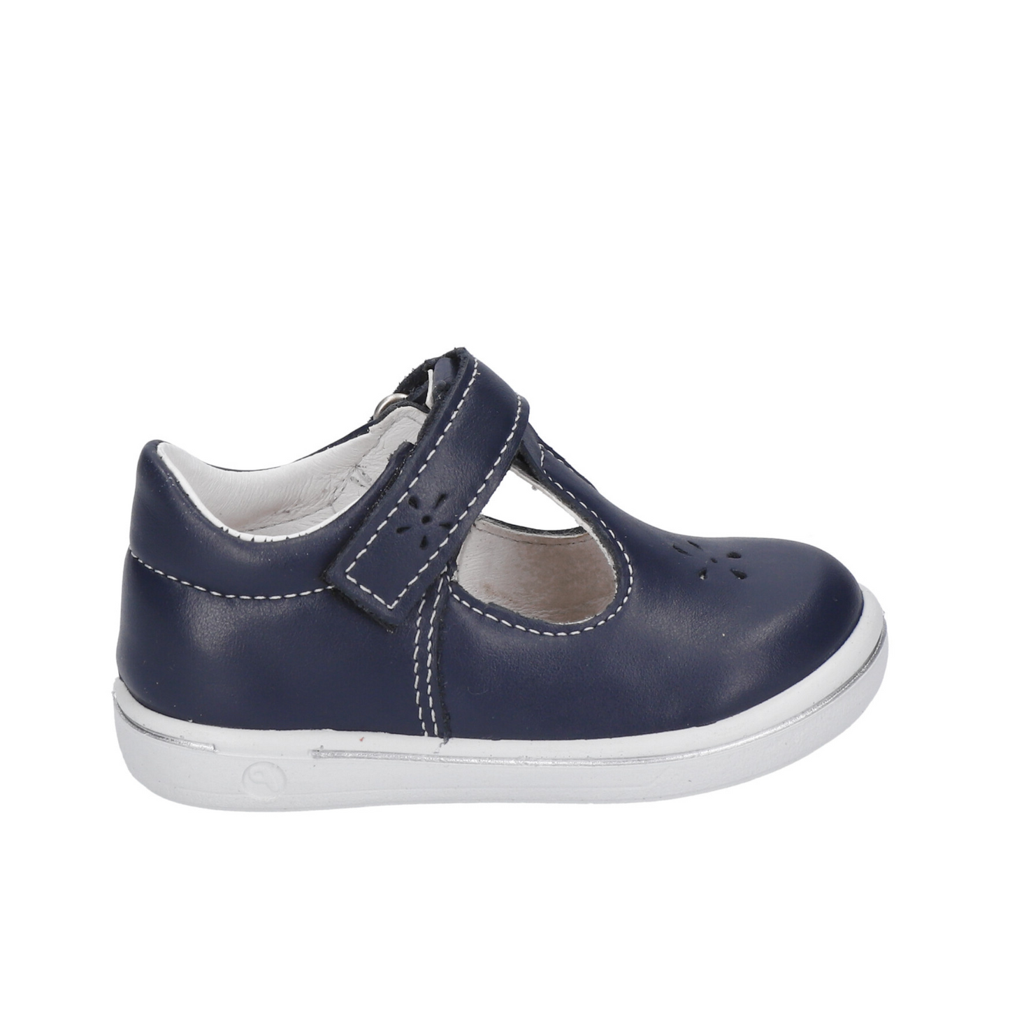 Winona Girl's T-Bar Shoe Navy leather