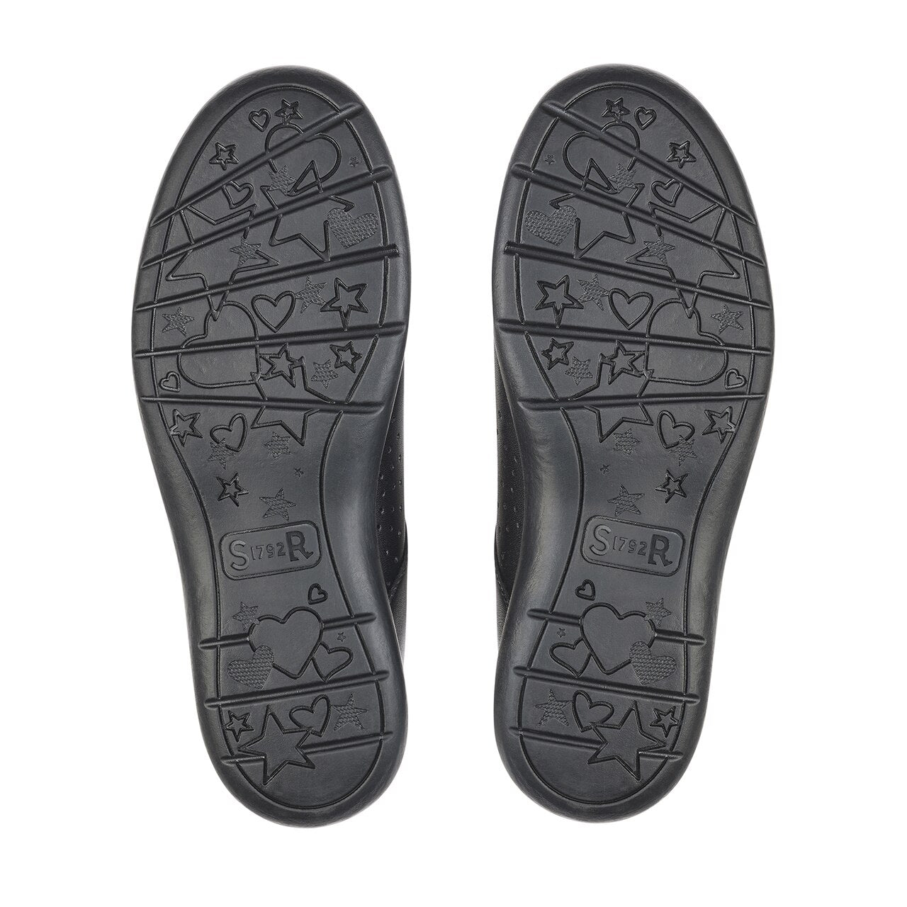 Star Jump Black Leather T-Bar Girl's School Shoe