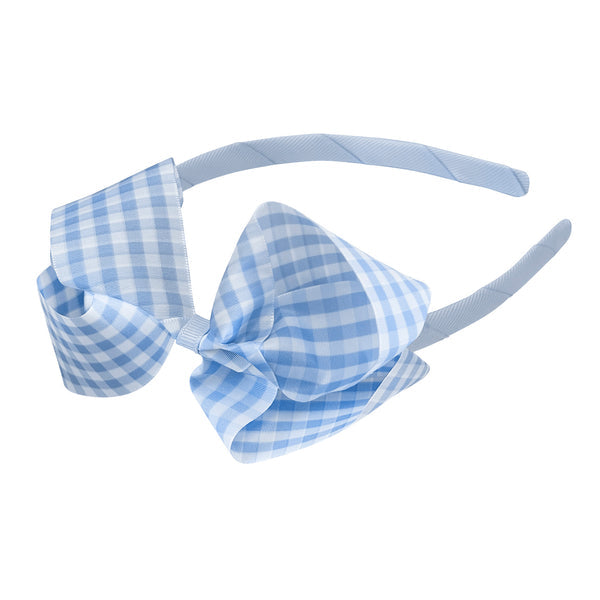 Gingham Bow Alice Band