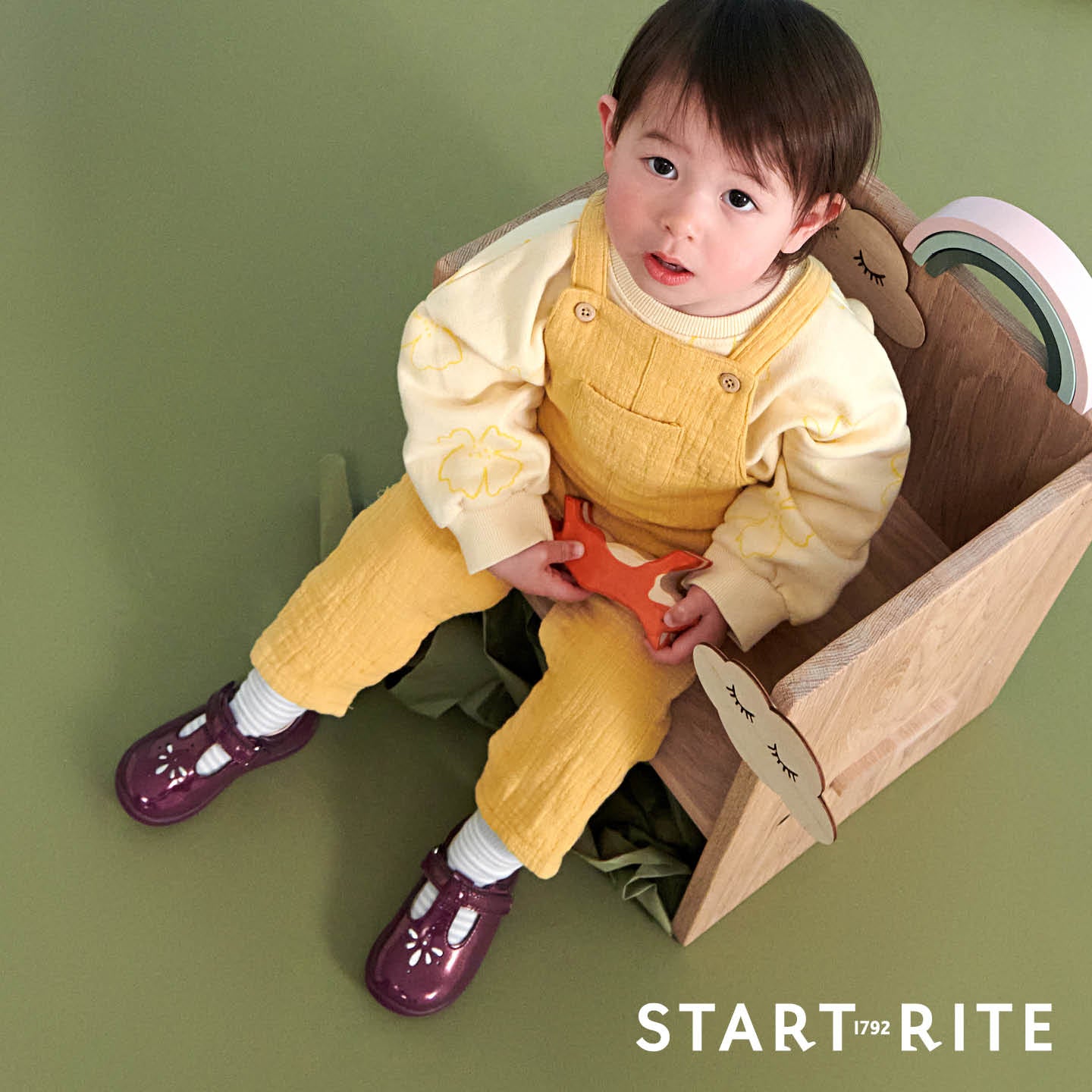 Puzzle Blackcurrant Glitter Patent Girl's First Walking Shoe