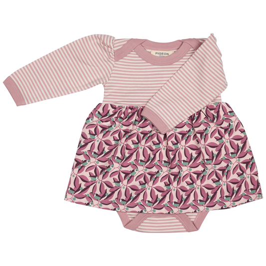 Baby Dress Pink Birds