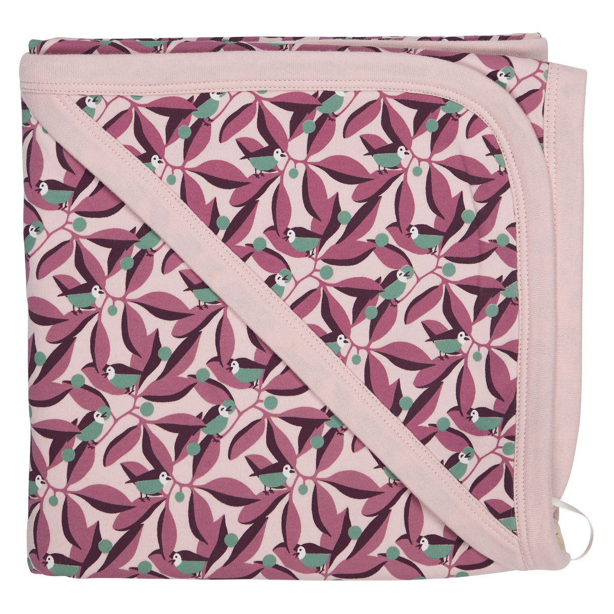Hooded Blanket Pink Birds