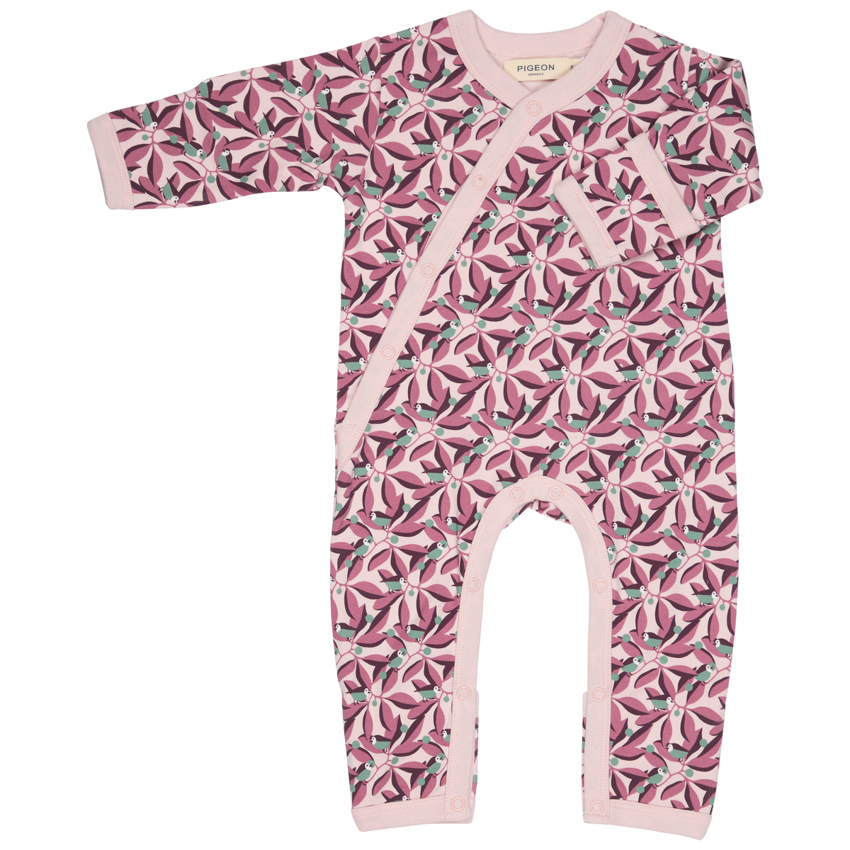 Kimono Romper Pink Birds