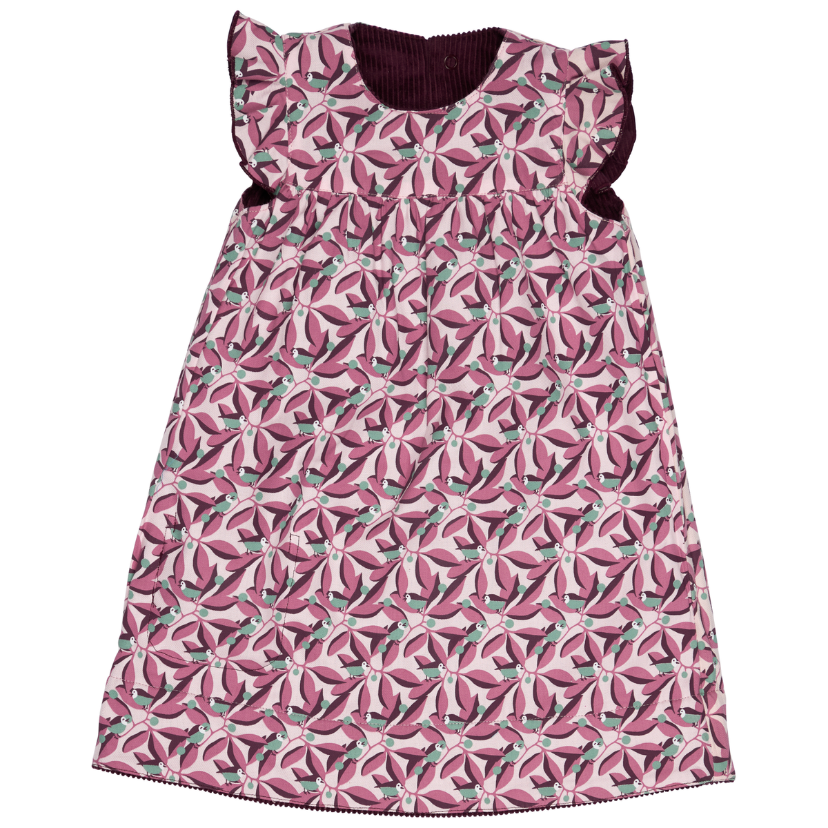 Winter Shift Dress Reversible Fig Cord