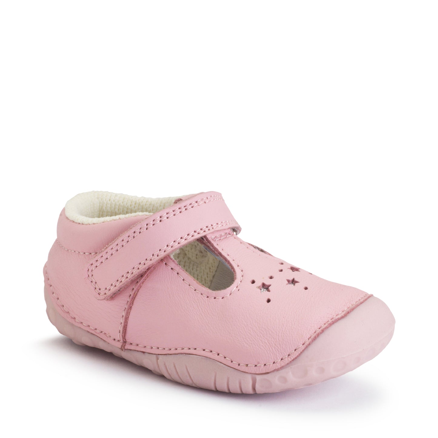 Tumble Girls Sugar Pink Leather T-Bar Pre Walker