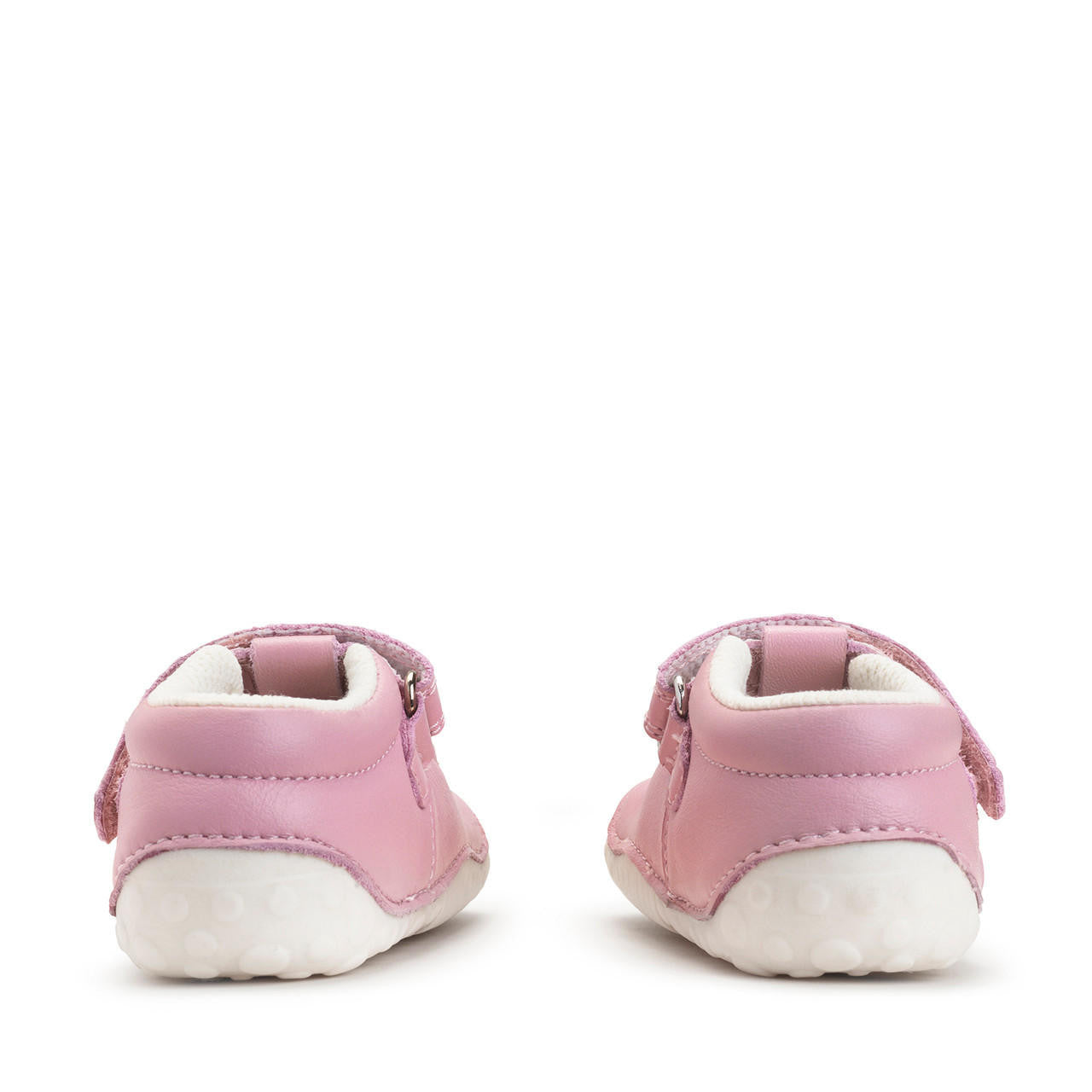 Tumble Girl's T-Bar Pale Pink Leather Pre-Walker
