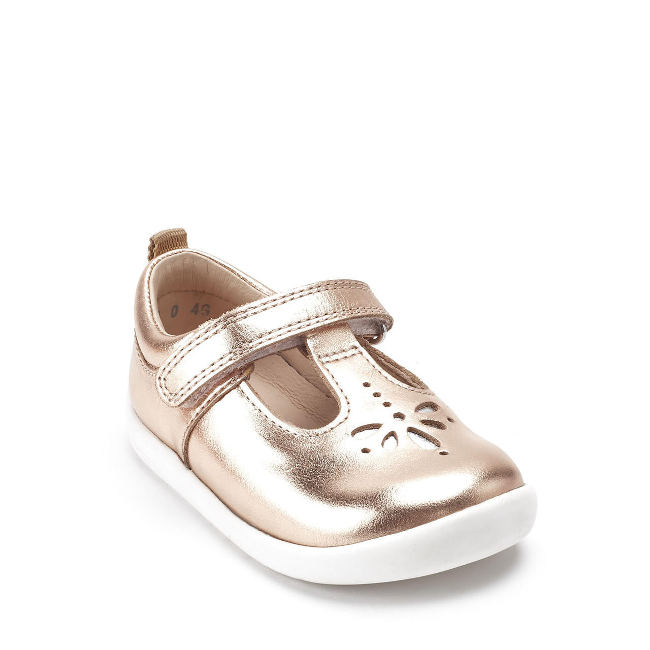 Puzzle Rose Gold Girl's First Walking Shoe