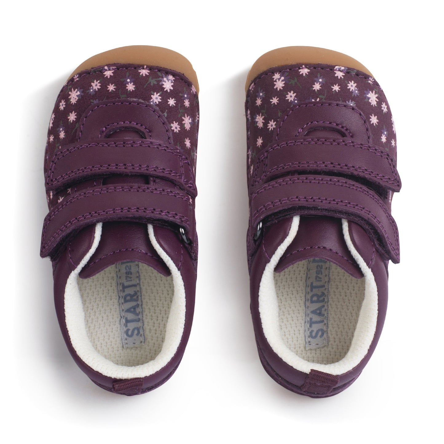 Little Smile Girls Burgundy Leather Pre-walker
