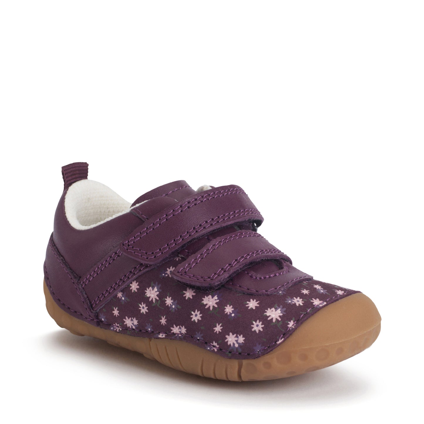 Little Smile Girls Burgundy Leather Pre-walker