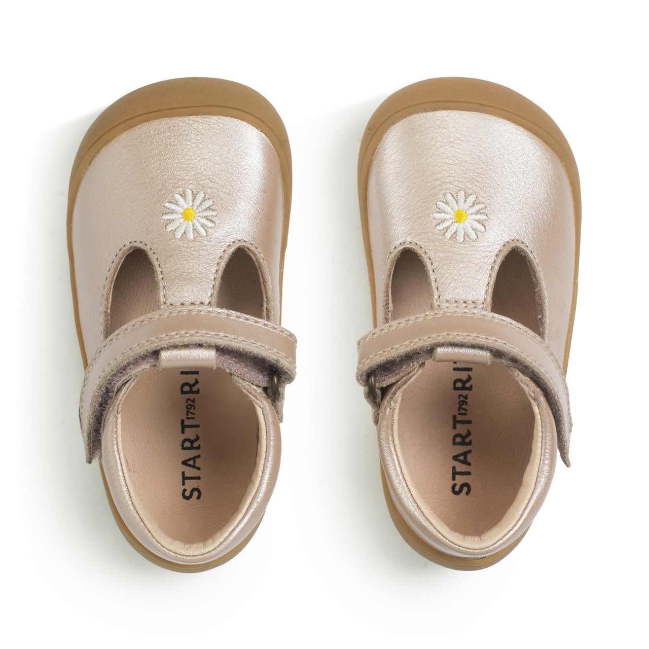 Floret T-Bar Tauple Pearlised Leather Girls First Shoe