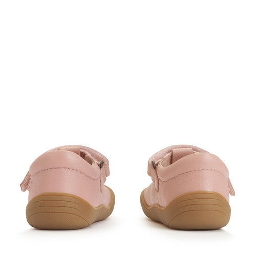 Charms Girls Dusky Pink Leather T-Bar Shoe