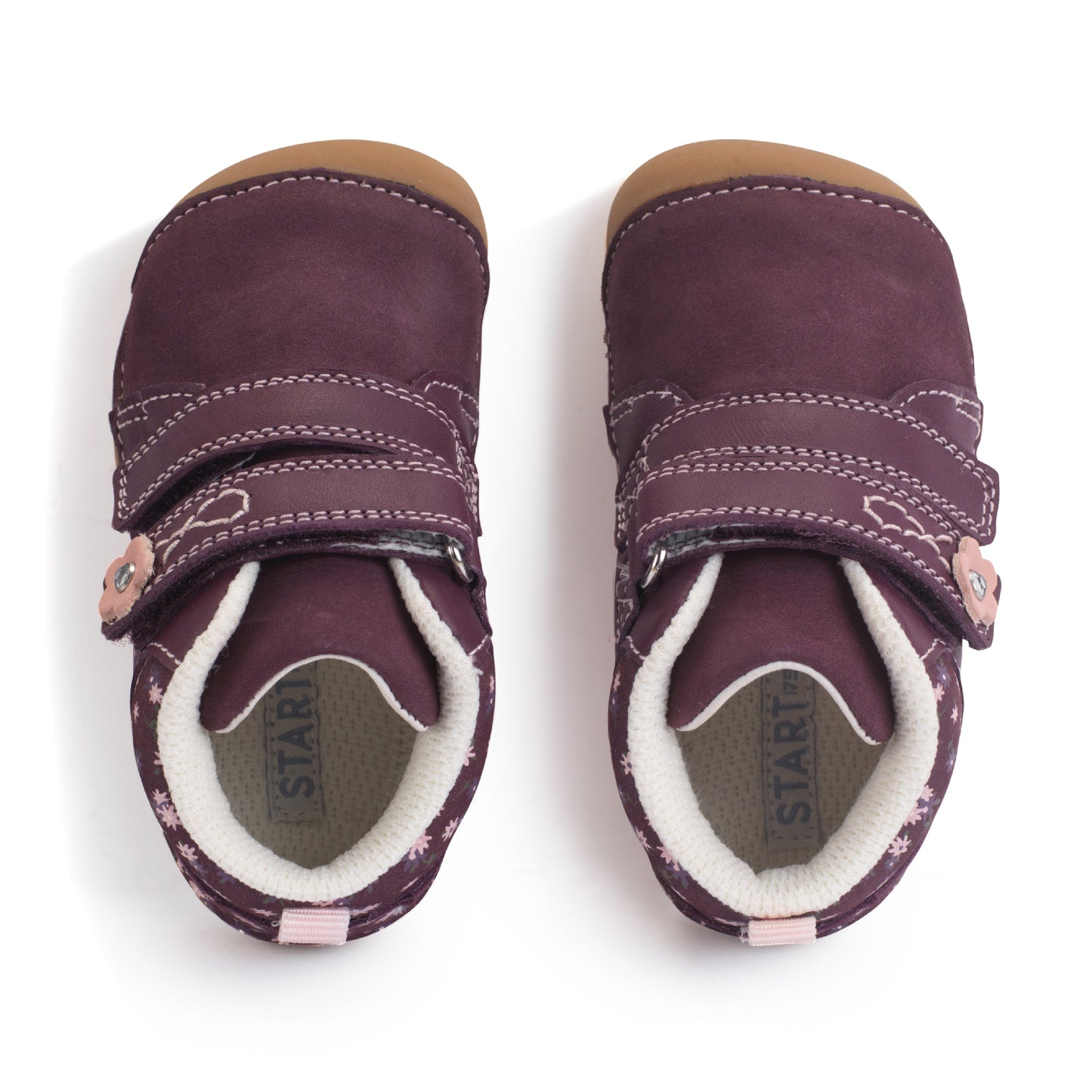 Pip Burgundy Floral Nubuck Pre Walker Boot