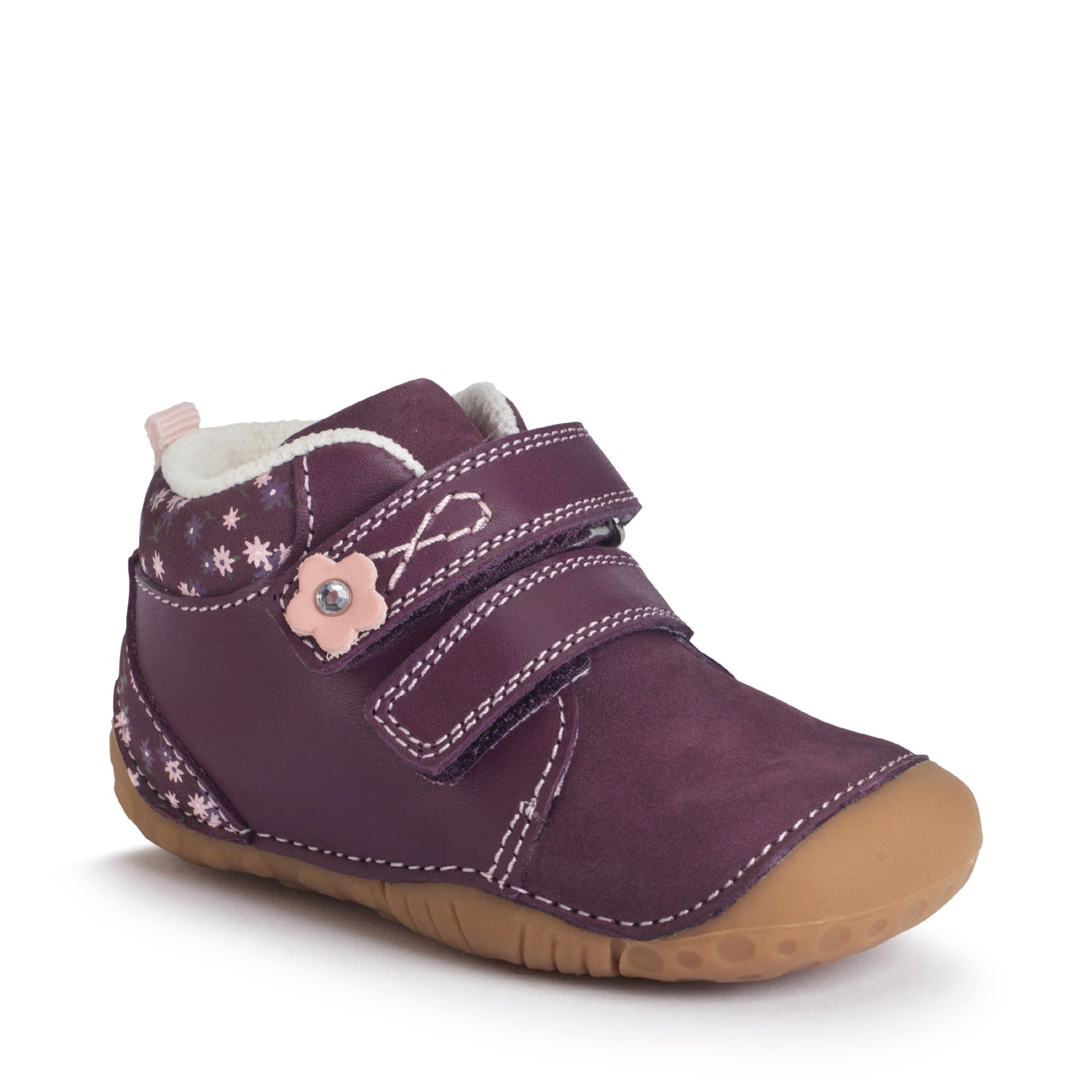 Pip Burgundy Floral Nubuck Pre Walker Boot