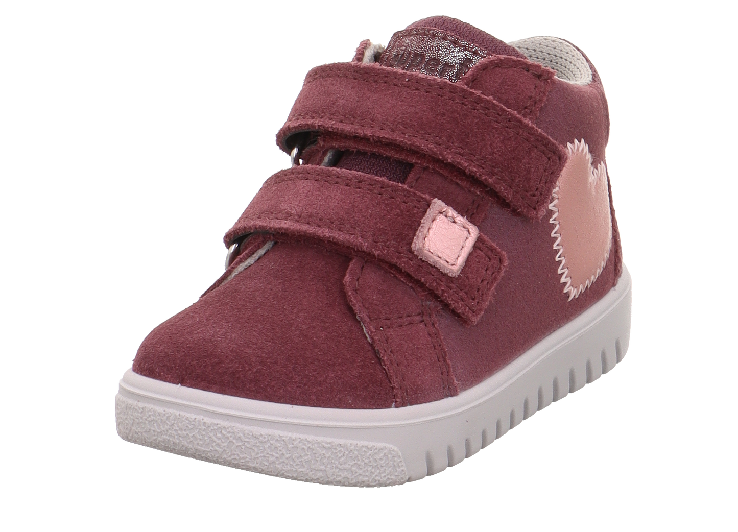 Supies 4S Burgundy Pink Heart Suede Boot