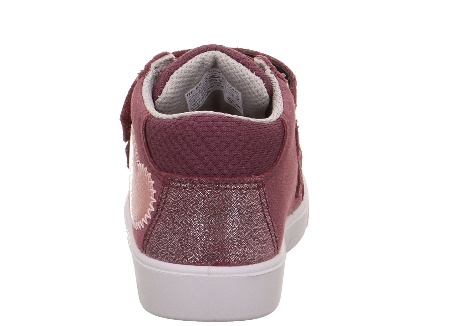 Supies 4S Burgundy Pink Heart Suede Boot
