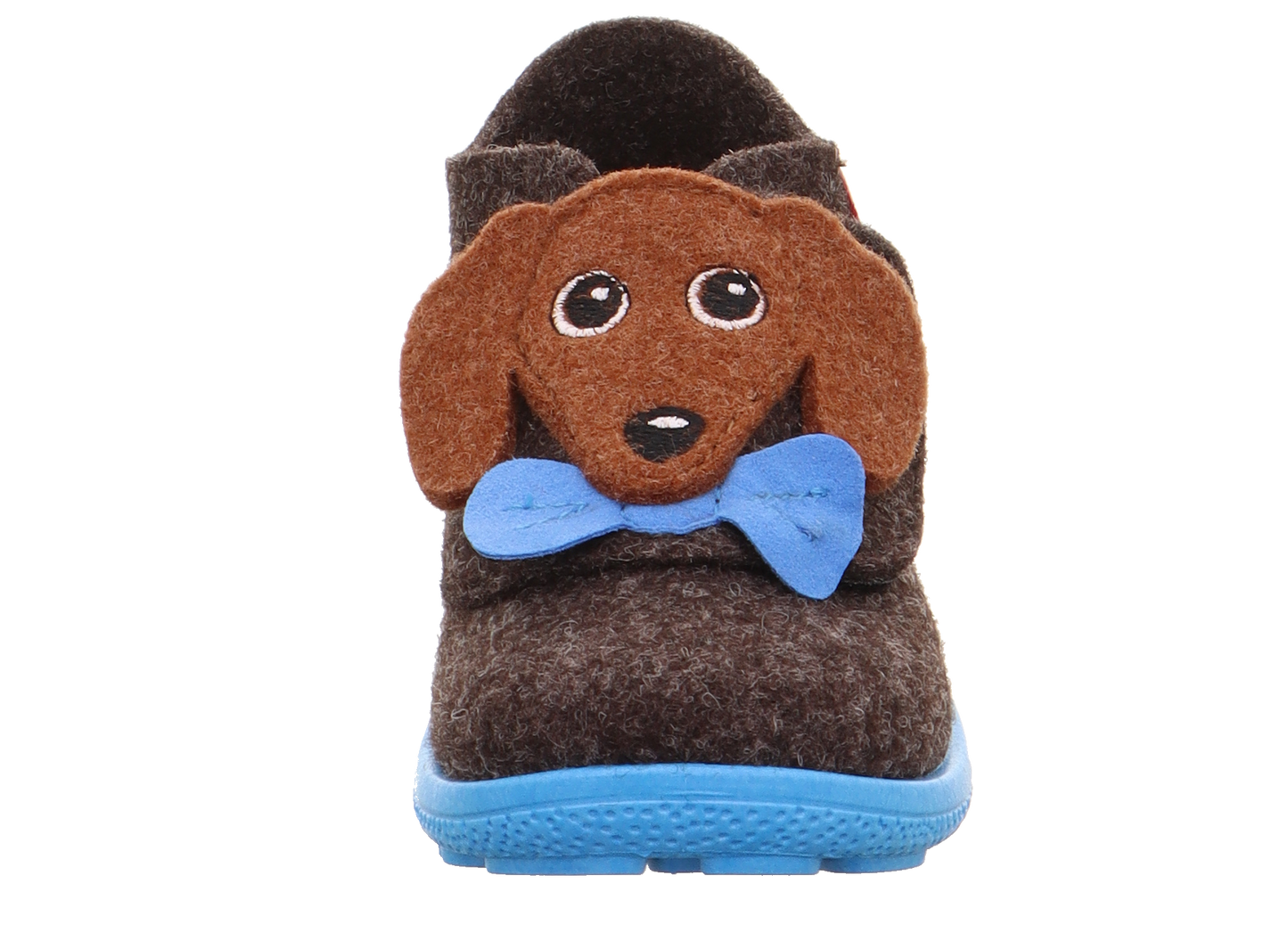 Happy Octi Dog Brown Felt Slipper