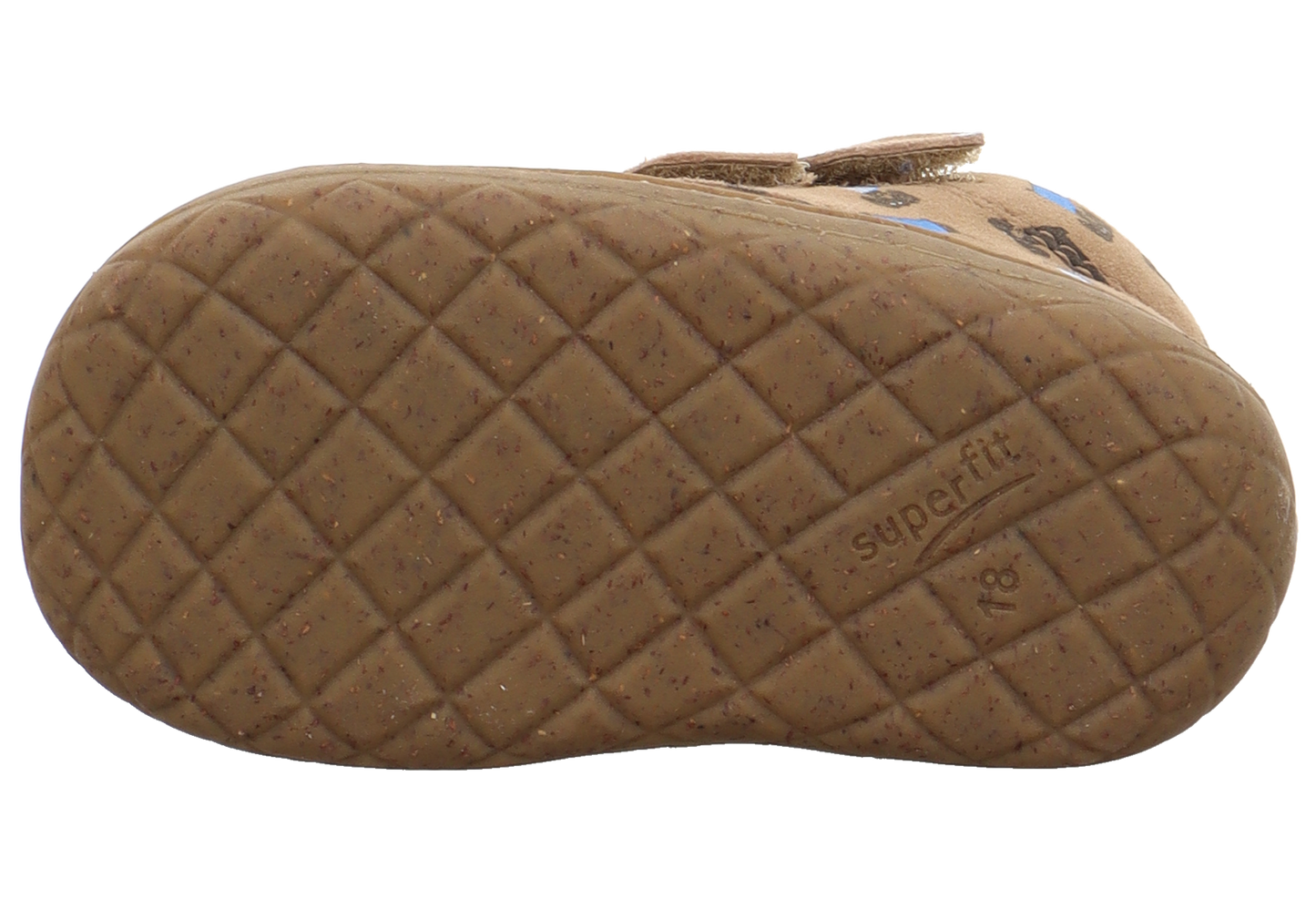 Saturnus Sausage Dog Print Brown Leather First Walking Boot