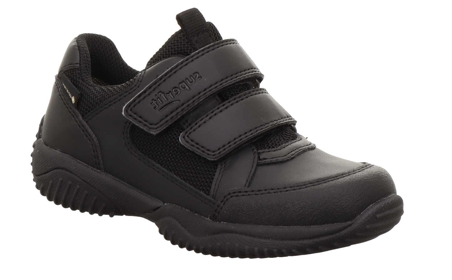 Storm Boys Black Leather Gortex Waterproof School Shoe