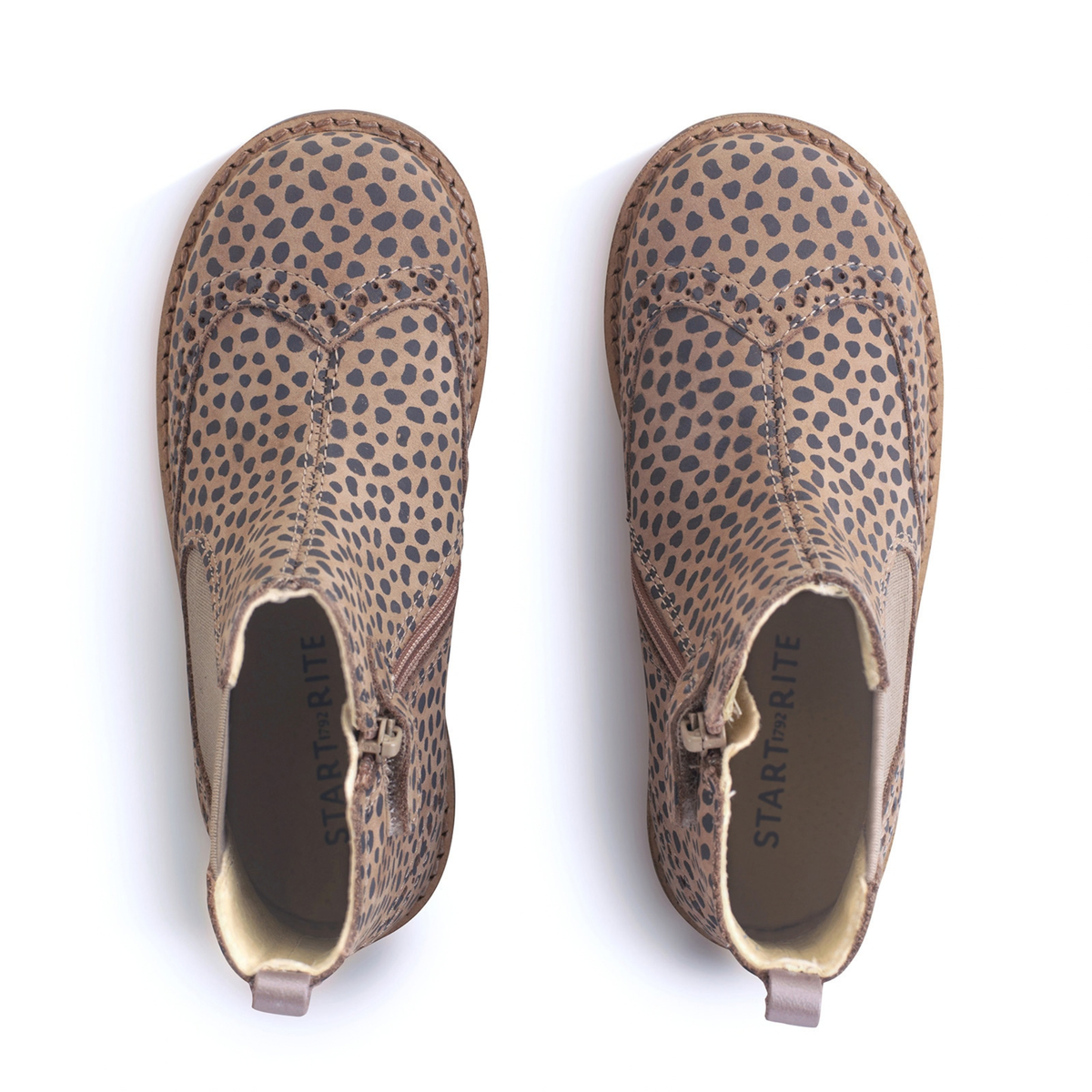 Bramble Taupe Splash Nubuk Zipped Chelsea Boot