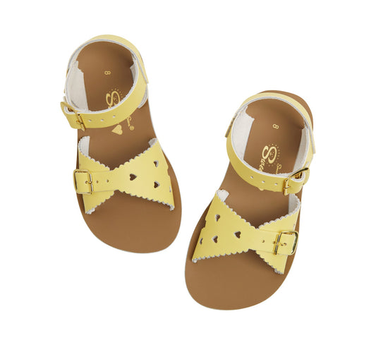Sweetheart Butter Yellow Leather Kids Sandal