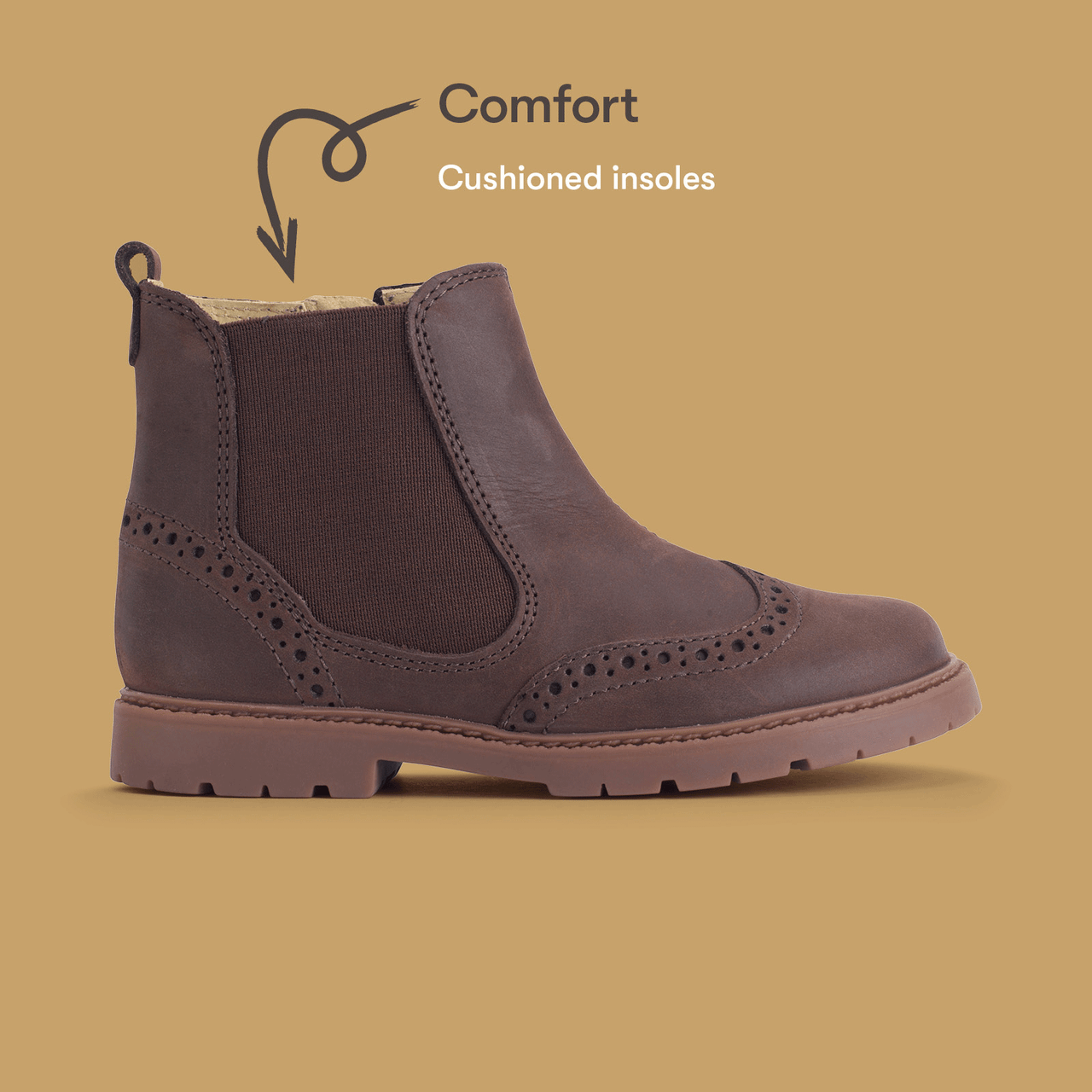 Brown Leather Chelsea Zipped Chelsea Boot