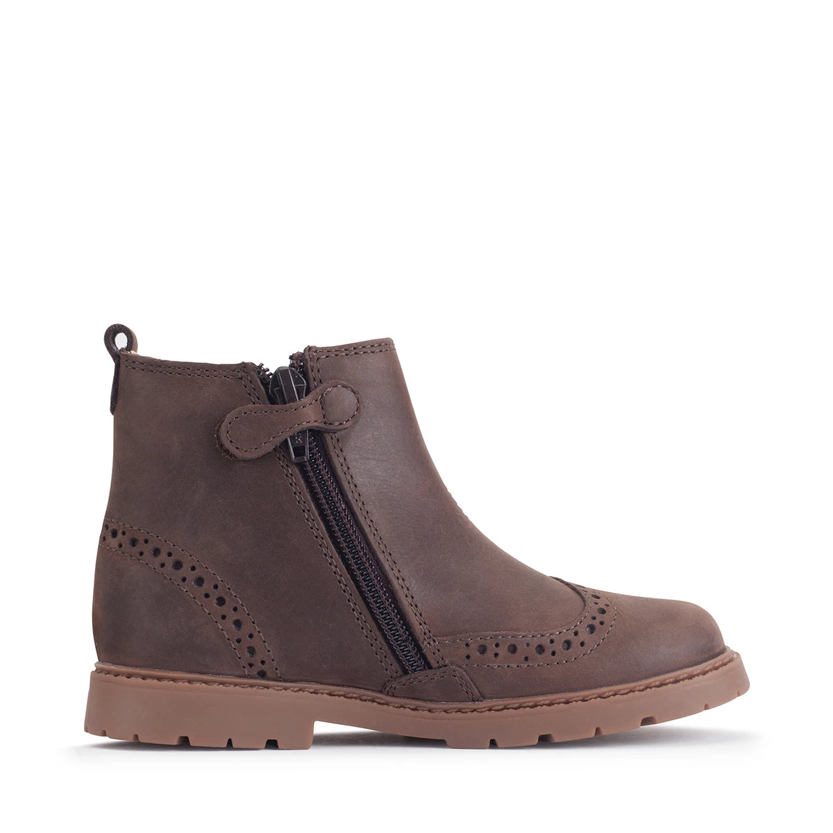 Brown Leather Chelsea Zipped Chelsea Boot