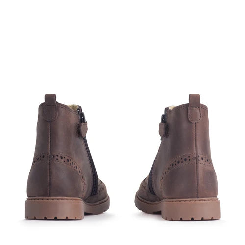 Brown Leather Chelsea Zipped Chelsea Boot