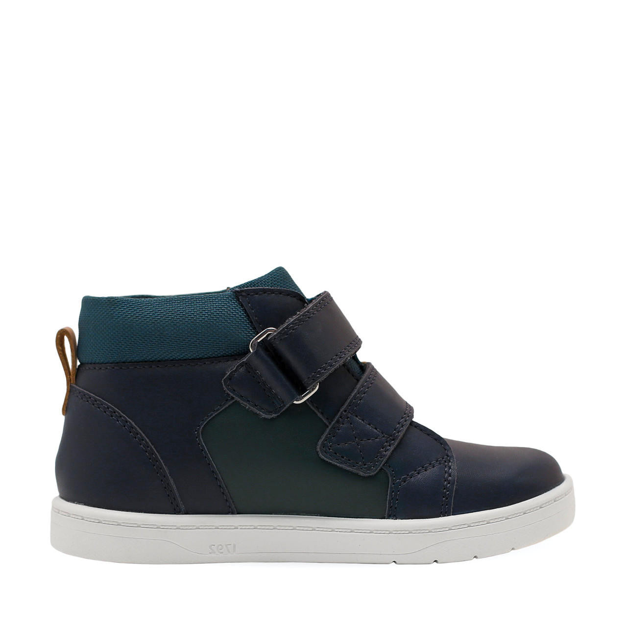 Discover Navy and Dark Green Leather Boot