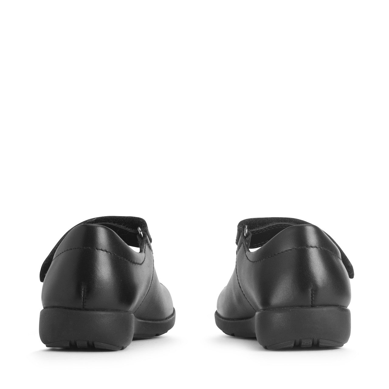 Bow Black Leather Girls School Shoe
